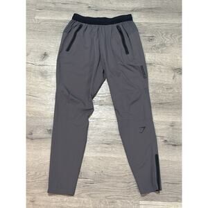 Gymshark Pants Hybrid Arrival Woven Joggers Men’s XS Gray Ankle Zip Gym EUC